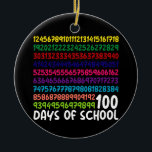 Wiskunde Nummers 100e Dag van de School Docent Kin Keramisch Ornament<br><div class="desc">100ste dag van de school leraar Kinder 100 dagen Wiskunde nummers T-shirt</div>