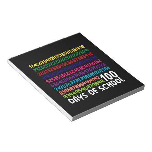 Wiskunde Nummers 100e Dag van de School Docent Kin Notitieblok (Schuin)