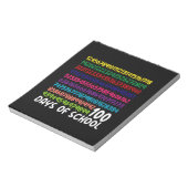 Wiskunde Nummers 100e Dag van de School Docent Kin Notitieblok (Linkerzijde)