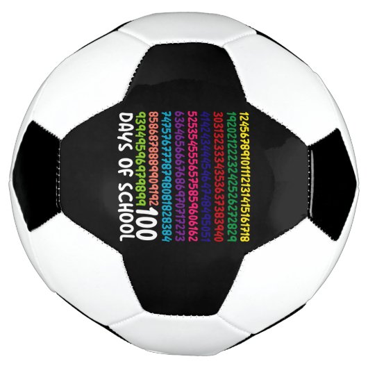 Wiskunde Nummers 100e Dag van de School Docent Kin Voetbal (Gedraaid)