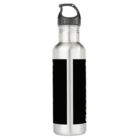 Wiskunde Nummers 100e Dag van de School Docent Kin Waterfles (Achterkant)