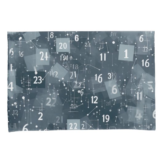 Wiskunde nummers Abstract Kussensloop (Voorkant-Rechts)