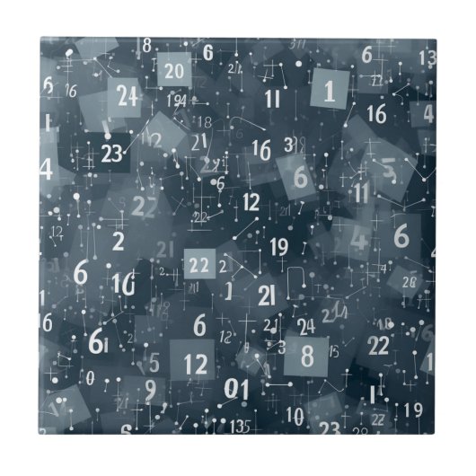 Wiskunde nummers Abstract Tegeltje (Voorkant)