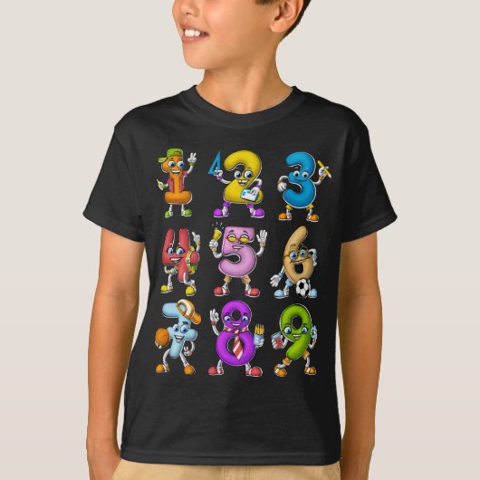 Wiskunde nummers t-shirt (Voorkant)