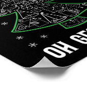 Wiskunde Oh Geometree Nerd Student Pi Dag Kerstmis Poster (Hoek)