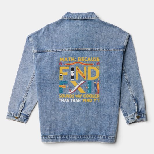 Wiskunde: Omdat Find X veel koeler klinkt dan Find Denim Jacket (Achterkant)
