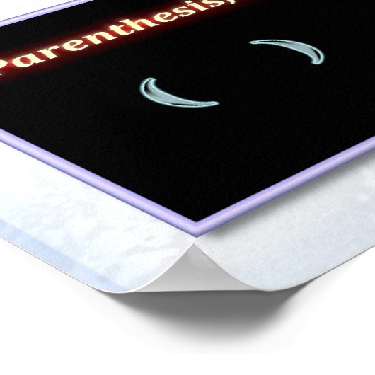 Wiskunde Ondertekenend Poster (Hoek)