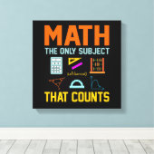 Wiskunde Onderwerp tellen mathematische Wiskunde l Canvas Afdruk (Insitu (Houten vloer))