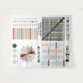 wiskunde, onderwijs, leslokaal wandkleed (Voorkant (horizontaal))