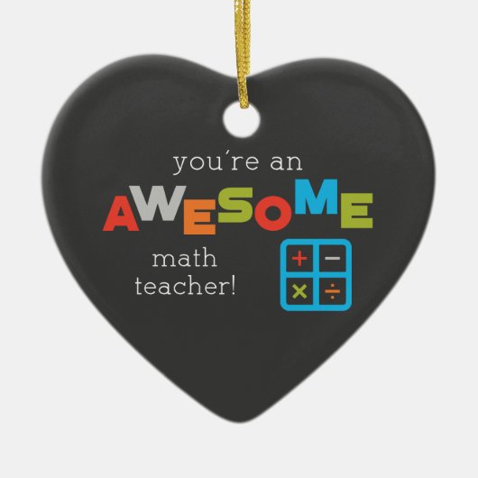 Wiskunde onderwijsdag, Geweldige Keramisch Ornament (Voorkant)