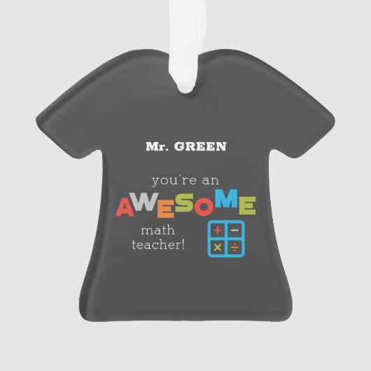 Wiskunde onderwijsdag, Geweldige Ornament (voorkant)