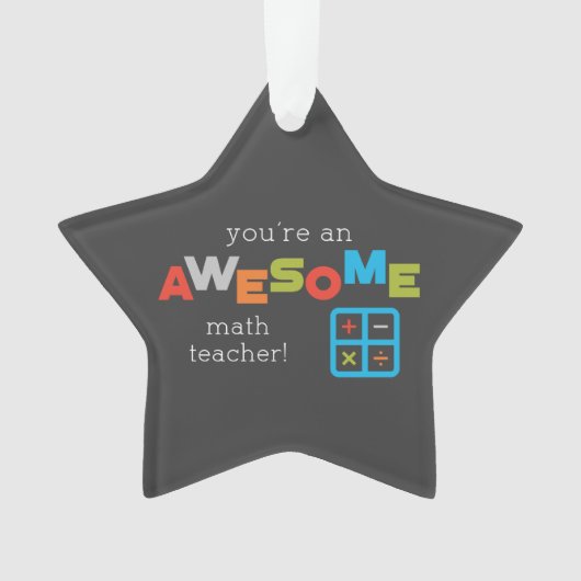 Wiskunde onderwijsdag, Geweldige Ornament (voorkant)