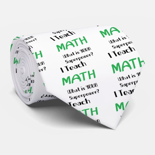 wiskunde onderwijzen stropdas (Opgerold)