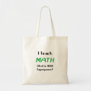 wiskunde onderwijzen tote bag