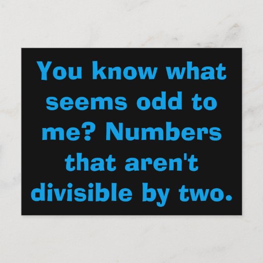 Wiskunde Oneven Briefkaarten (Voorkant)
