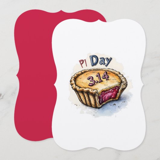 Wiskunde Ontmoet Dessert: Fun Pi Day Celebration Kaart (Voorkant / Achterkant)