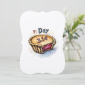 Wiskunde Ontmoet Dessert: Fun Pi Day Celebration Kaart (Staand voorkant)