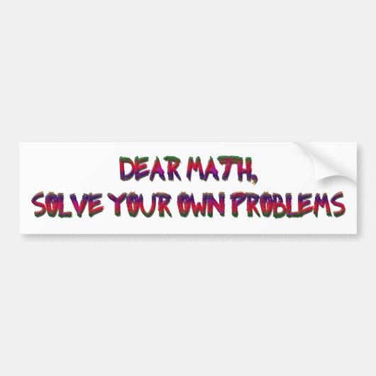 wiskunde ontwerp voor mijn leraar bumpersticker (Voorkant)