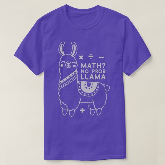Wiskunde op Prob llama 2 T-shirt (Design voorkant)
