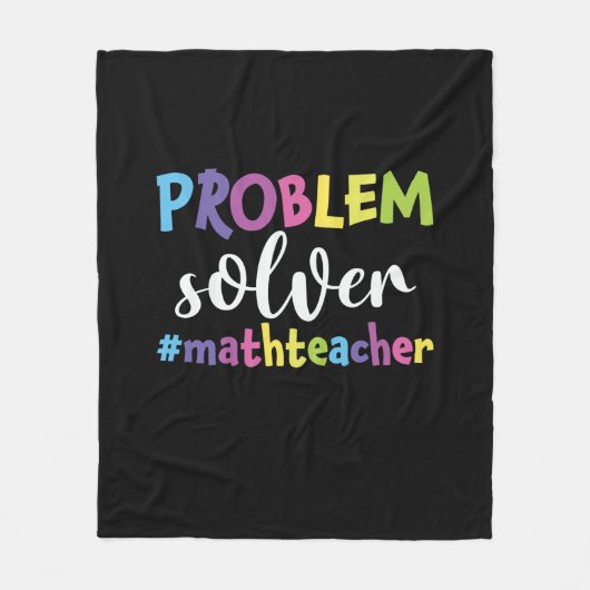 Wiskunde Oplosmiddel leerlingenprobleem Fleece Deken (Voorkant)