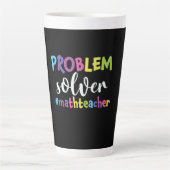 Wiskunde Oplosmiddel leerlingenprobleem Latte Mok (Voorkant)