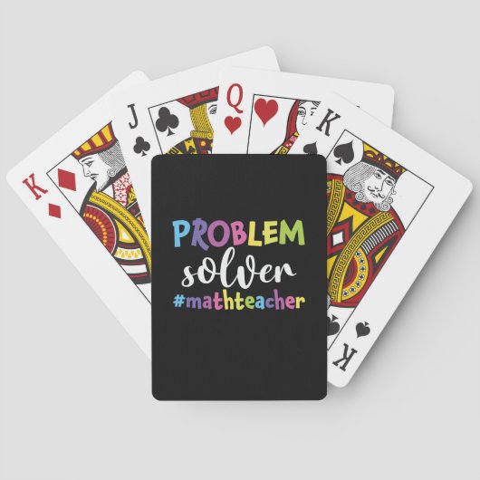Wiskunde Oplosmiddel leerlingenprobleem Pokerkaarten (Achterkant)