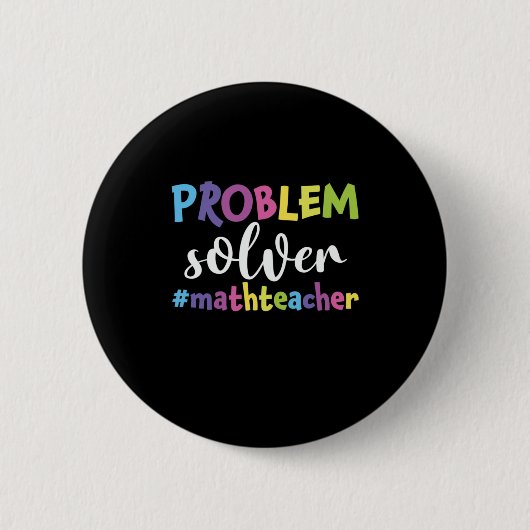 Wiskunde Oplosmiddel leerlingenprobleem Ronde Button 5,7 Cm (Voorkant)