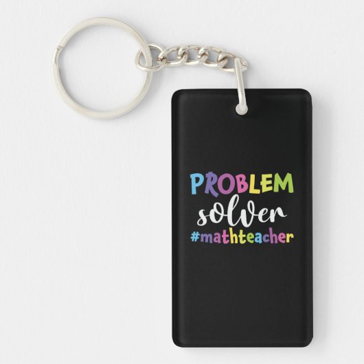 Wiskunde Oplosmiddel leerlingenprobleem Sleutelhanger (Voorkant)