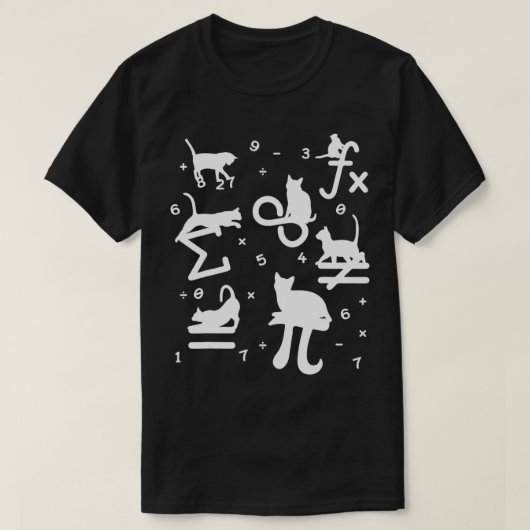 Wiskunde outfit voor docenten wiskundekat-Wiskunde T-shirt (Design voorkant)