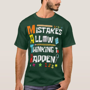 Wiskunde overblijfselen Terug naar schoolfouten ma T-shirt