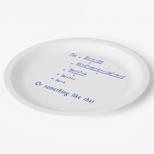 Wiskunde Papieren Bordje (Gekanteld)