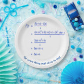 Wiskunde Papieren Bordje (Feest)