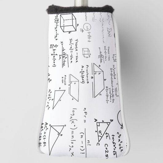 wiskunde Patroon Science School Schets Tekenen Gee Golfheadcover (Draai 90)