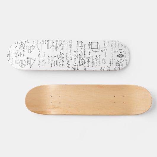 wiskunde Patroon Science School Schets Tekenen Gee Persoonlijk Skateboard (Horizontaal)