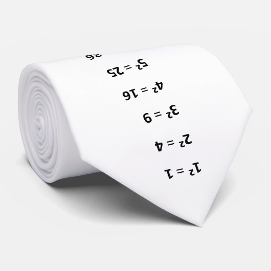 Wiskunde Perfect Squares Grafiek Nummers 1 tot 25 Stropdas (Opgerold)