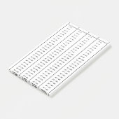 Wiskunde Perfect Squares Grafiek Nummers van 1 tot Post-it® Notes (Schuin)