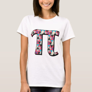 Wiskunde Pi met woldiamantpatroon T-shirt