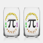 Wiskunde Pi Natuurkunde Sport Blikvorm Glas (Voorkant)