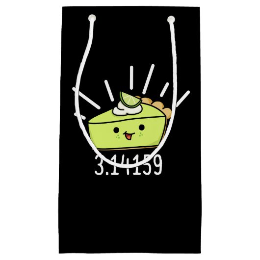Wiskunde Pi Nummer Funny Pie Dark BG Klein Cadeauzakje (Voorkant)