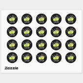 Wiskunde Pi Nummer Funny Pie Dark BG Ronde Sticker (Vel)