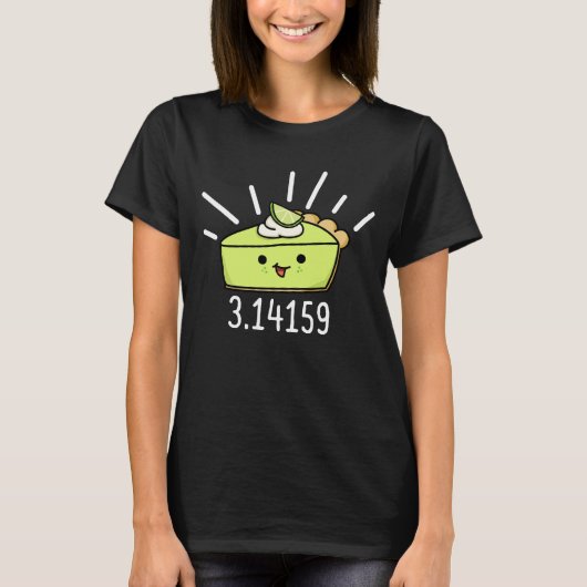 Wiskunde Pi Nummer Funny Pie Dark BG T-shirt (Voorkant)