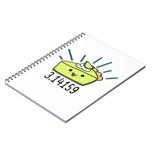 Wiskunde Pi Nummer Funny Pie Pun Notitieboek (Linkerzijde)
