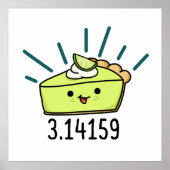 Wiskunde Pi Nummer Funny Pie Pun Poster (Voorkant)