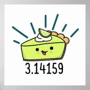 Wiskunde Pi Nummer Funny Pie Pun Poster