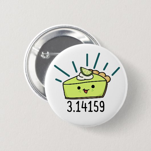 Wiskunde Pi Nummer Funny Pie Pun Ronde Button 5,7 Cm (Voorkant /achterkant)