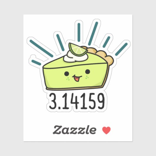Wiskunde Pi Nummer Funny Pie Pun Sticker (Vel)