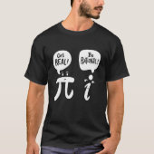 Wiskunde Pi wordt Real get Rational T-shirt (Voorkant)