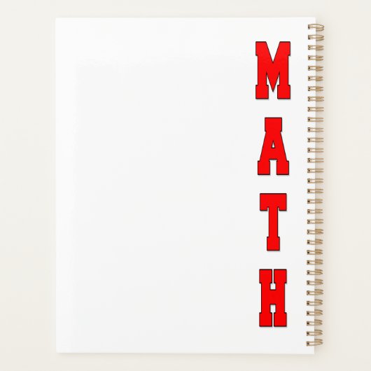 Wiskunde Planner (Achterkant)