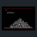 Wiskunde Poster<br><div class="desc">Wiskunde probleem Poster Anime Cartoon Comic Fiction Manga</div>