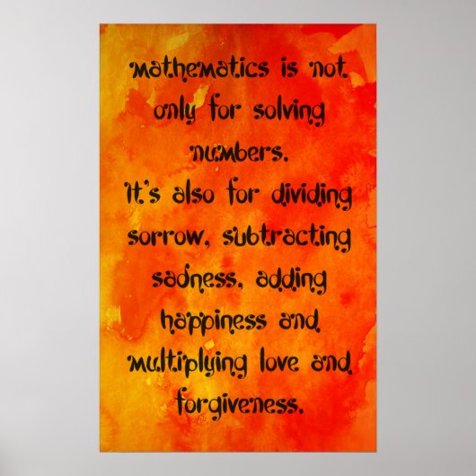 wiskunde poster (Voorkant)